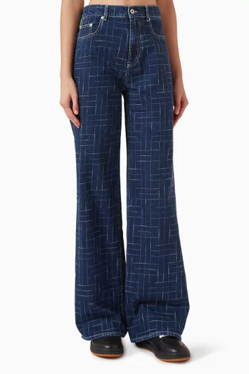 Kenzo Weave Wide-leg Jeans in Japanese Denim