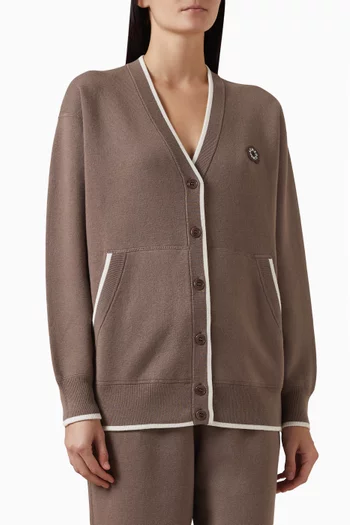 كارديغان مطرز بزهرة بوكي 2.0‏ مزيج صوف