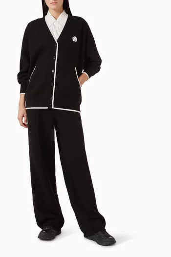 كارديغان مزين بشعار زهرة بوكي 2.0‏ مزيج صوف