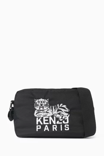 حقيبة كروس بشعار نمر يبتسم قنب