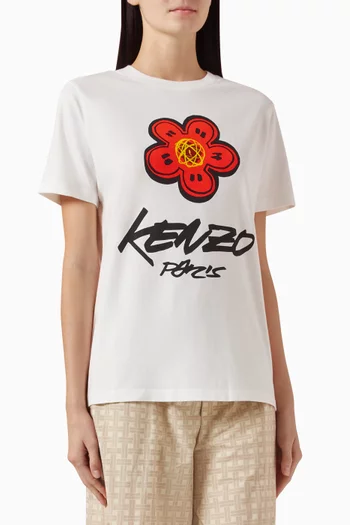 تي شيرت بقصة فضفاضة قطن كينزو × فوتورا 2000