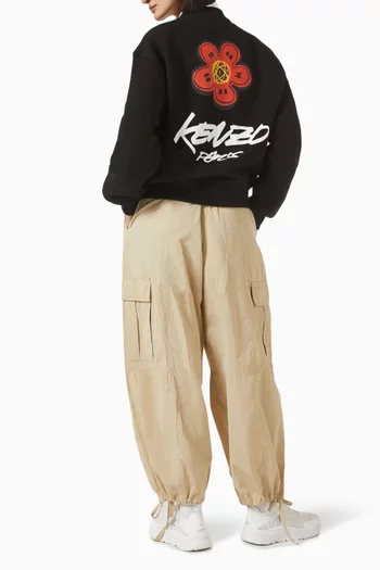 سويت شيرت كوكون فضفاض قطن كينزو × فوتورا 2000