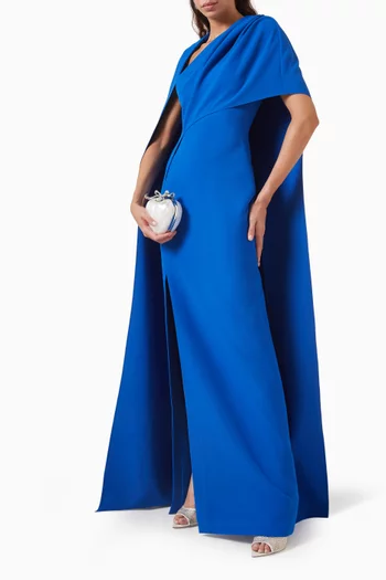 Contessa Cape Dress in Crepe
