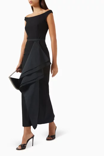 Bree Midi Dress in Crepe