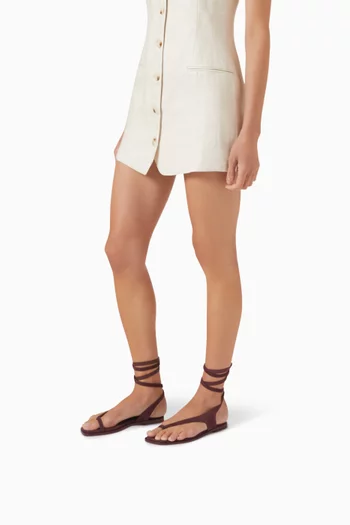 Millar Lace-up Sandals in Suede