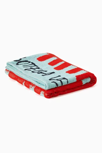 Patterned Beach Towel in Cotton-jacquard