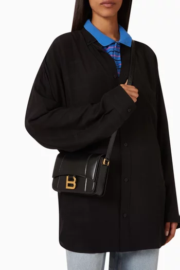 Hourglass Small Flap Bag in Calfskin