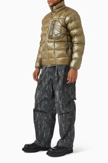 بنطال كارغو 93 فضفاض بطبعة مزيج نايلون