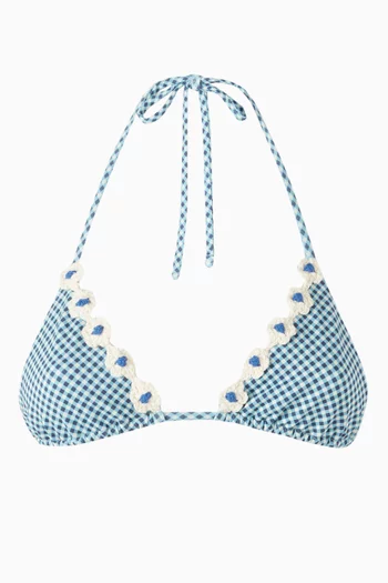 Nick Crochet-trim Triangle Bikini Top