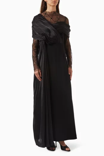 Miss Mooei Maxi Dress in Chiffon & Crepe
