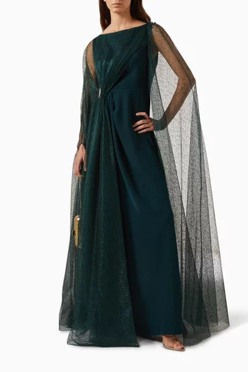 Birkin Dress in Crepe-satin & Lace