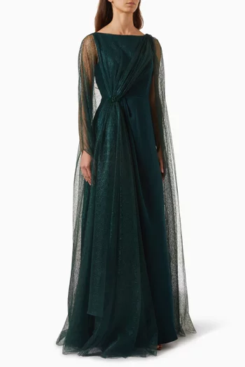 Birkin Dress in Crepe-satin & Lace