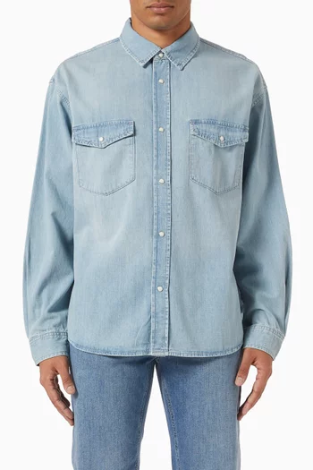 Modern Western Shirt in Denim