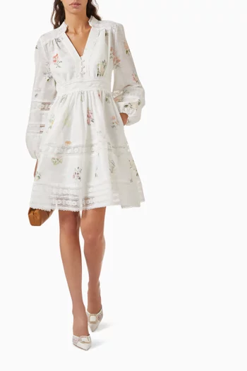 Lace Trim Midi Dress
