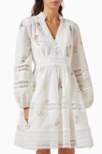 Lace Trim Midi Dress