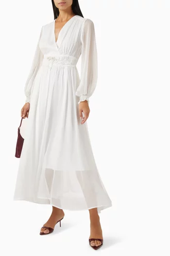 Embroidered Midi Dress