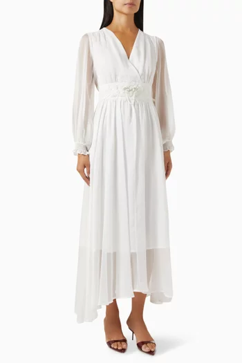 Embroidered Midi Dress