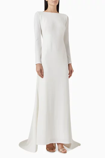 Draped Gown in Crepe