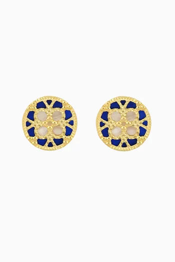 Amelia Istanbul Stud Earrings in 18kt Yellow Gold