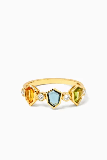 Spring Diamond Ring in 18kt Yellow Gold
