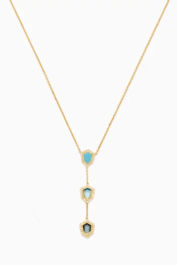 Spring Crystal Necklace in 18kt Yellow Gold
