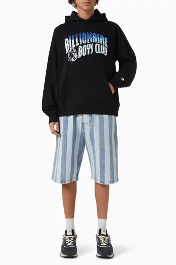 Astro Striped Shorts in Denim