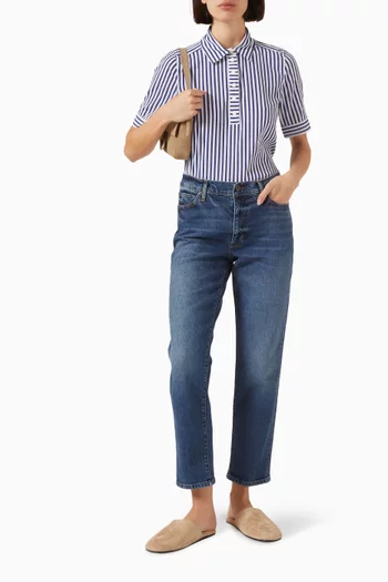 The Borrowed Cropped Jeans in Denim