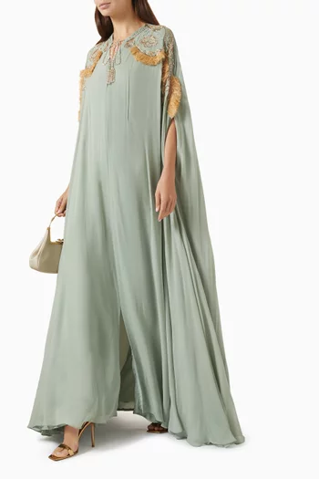 Embellished Drawstring Kaftan