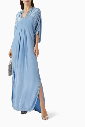 Embellished Zig Zag Kaftan in Georgette