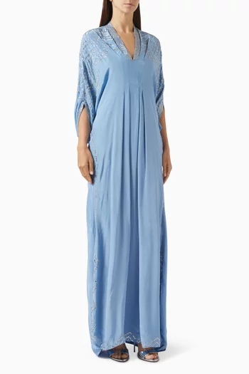 Embellished Zig Zag Kaftan in Georgette