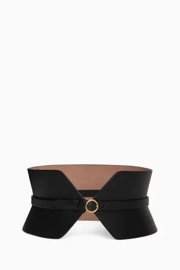 Double Bustier Belt in Calf Leather