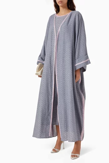 Embroidered Three-piece Abaya Set