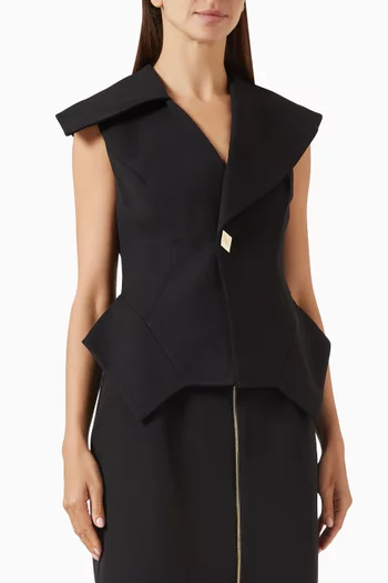 Button Sleeveless Waistcoat
