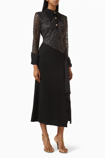 Collar Midi Dress