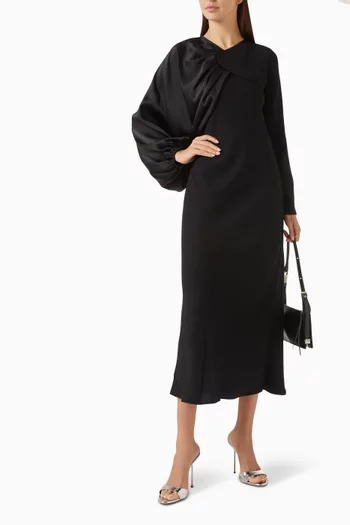 Gathered Midi Dress