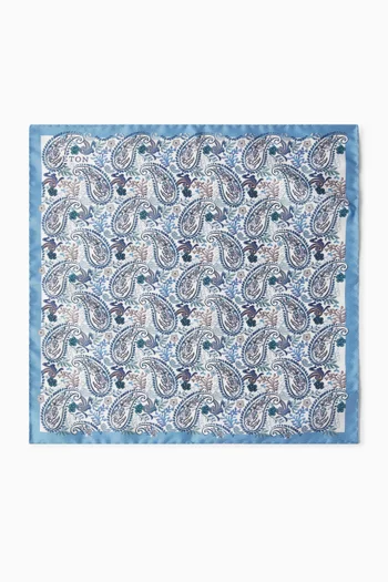 Paisley-print Pocket Square in Silk