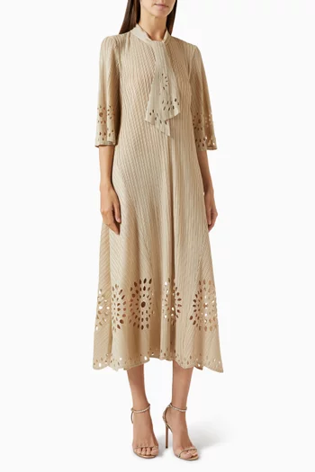 Leontine Cutwork Midi Dress
