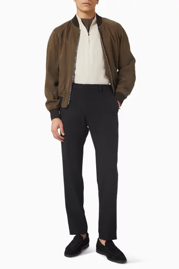 سترة بسحّاب قصير قطن وكشمير