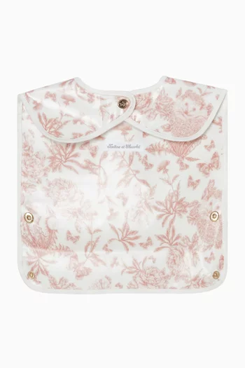Floral Bib in Coated Canvas