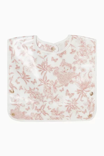 Floral Bib in Coated Canvas
