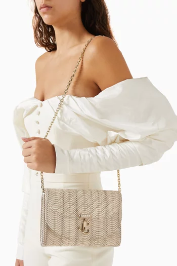 Avenue Curve Clutch in Leather