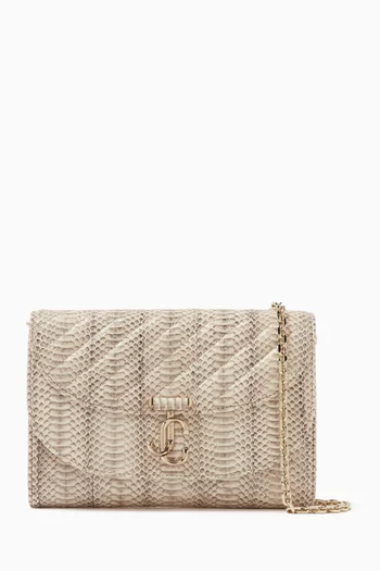 Avenue Curve Clutch in Leather