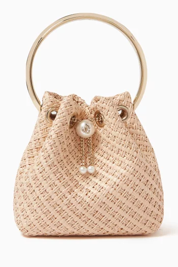 Bon Bon Bucket Bag in Raffia