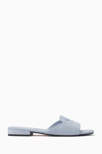 Dina Slide Sandals in Suede