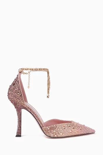 Stevie 100 Crystal-embellished Pumps in Satin