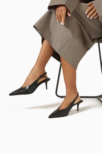 Camie 60 Slingback Pumps in Leather