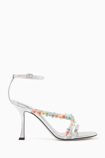 Blanche 90 Daisy Sandals in Leather