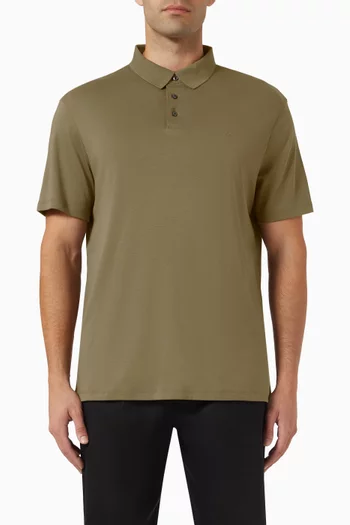 Embroidered Logo Polo Shirt in Pima Cotton