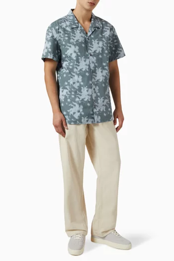 Short-sleeve Shirt in Cotton Poplin