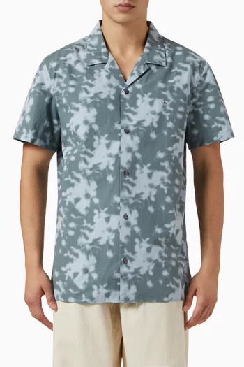 Short-sleeve Shirt in Cotton Poplin